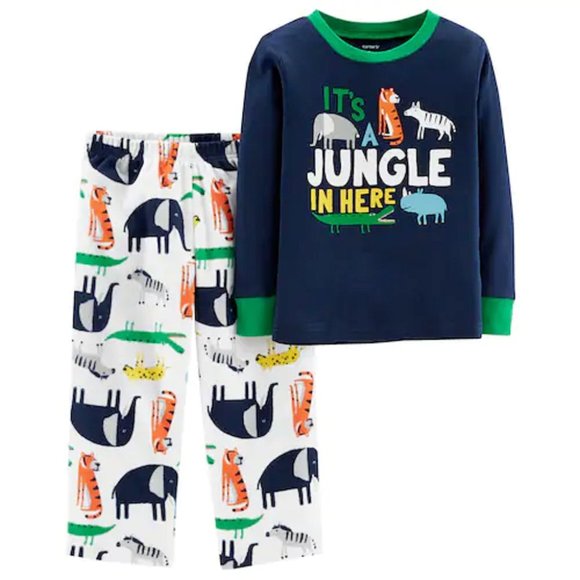 Baby Boy Carter's Jungle Pajama Set, Size 12 Months - Picture 1 of 4